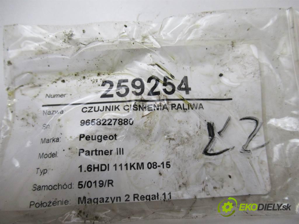 Peugeot Partner III  2011 82 kW 1.6HDI 111KM 08-15 1600 Snímač tlaku paliva 9658227880 (Snímače)