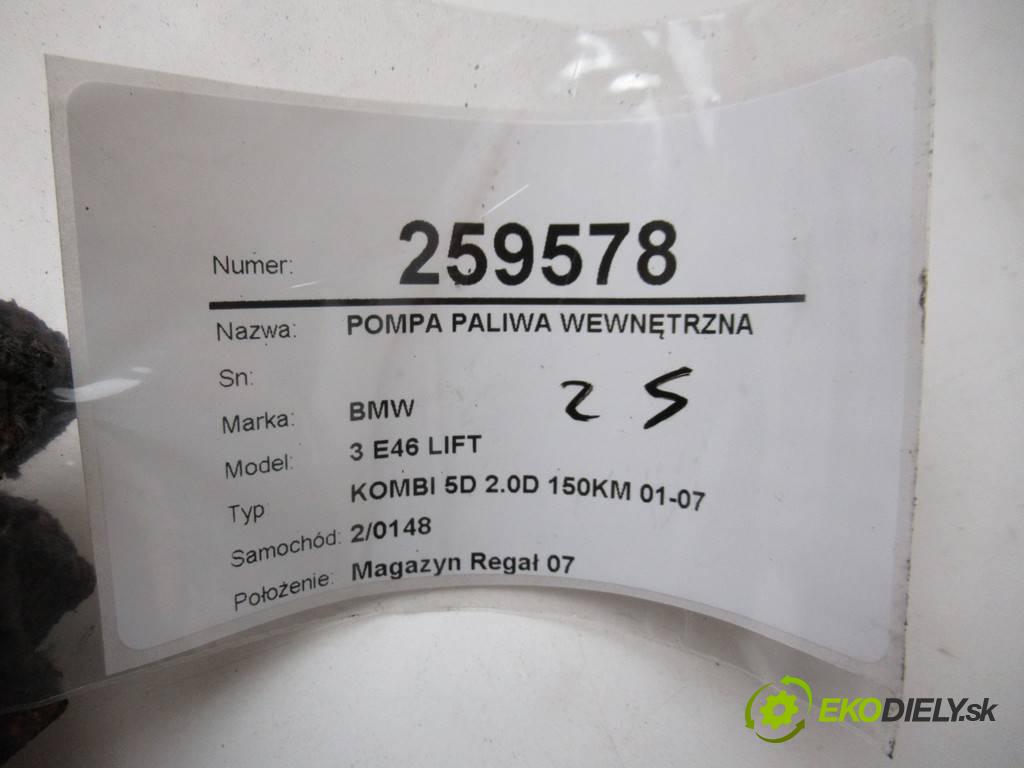BMW 3 E46 LIFT  2003 110 kW KOMBI 5D 2.0D 150KM 01-07 2000 pumpa paliva vnitřní 6750582 (Palivové pumpy, čerpadla)