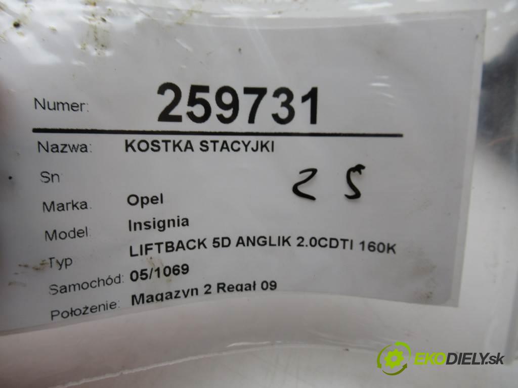 Opel Insignia  2010  LIFTBACK 5D ANGLIK 2.0CDTI 160KM 08-13 2000 kostka vložka spínací skříňky 25799293 (Spínací skříňky a klíče)