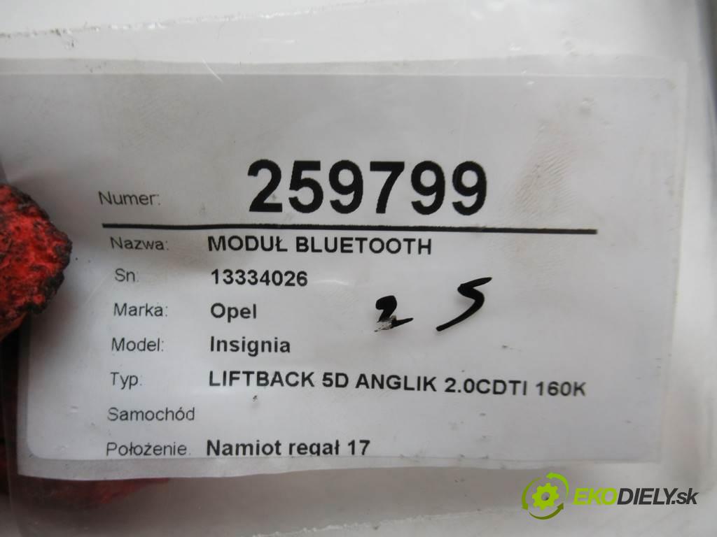 Opel Insignia    LIFTBACK 5D ANGLIK 2.0CDTI 160KM 08-13  Modul bluetooth 13334026 (Ostatné)