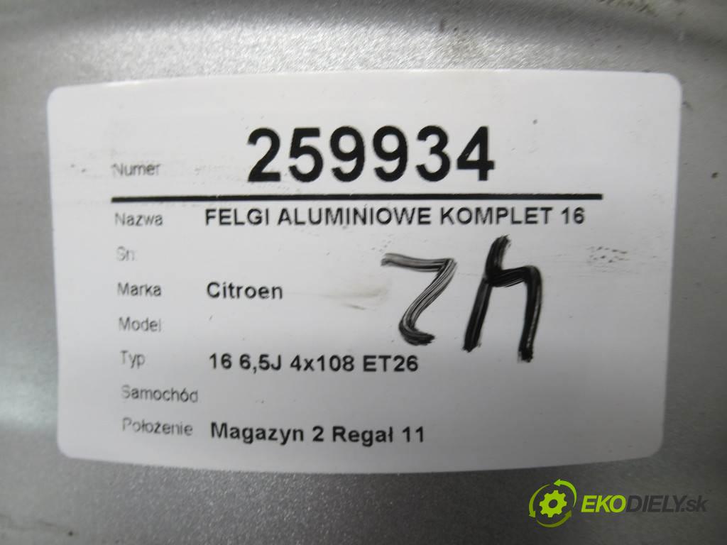Citroen     16 6,5J 4x108 ET26  disky hliníkové - 16  (Hliníkové)