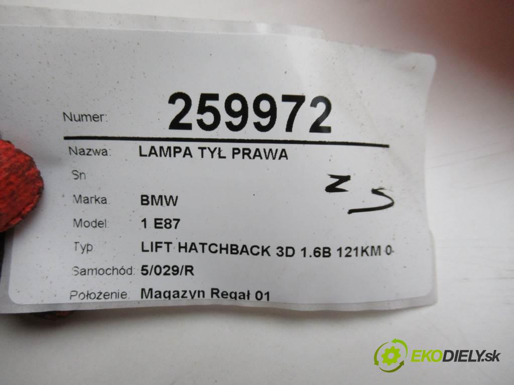 BMW 1 E87  2008 90 kW LIFT HATCHBACK 3D 1.6B 121KM 04-11 1600 světlo zadní část pravá 7164956