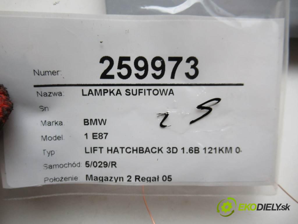 BMW 1 E87  2008 90 kW LIFT HATCHBACK 3D 1.6B 121KM 04-11 1600 svetlo stropné 9197737 (Osvetlenie interiéru)