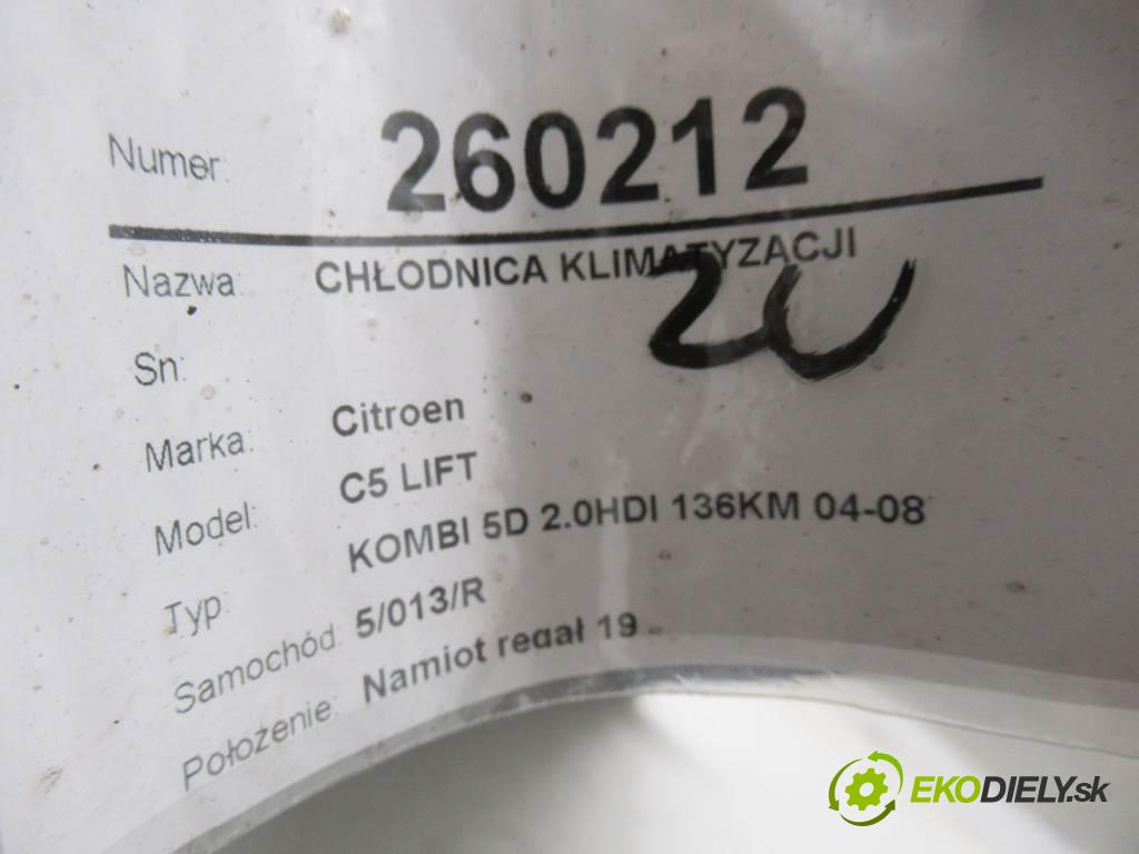 Citroen C5 LIFT  2006 100 kW KOMBI 5D 2.0HDI 136KM 04-08 2000 Chladič klimatizácie  (Chladiče klimatizácie)