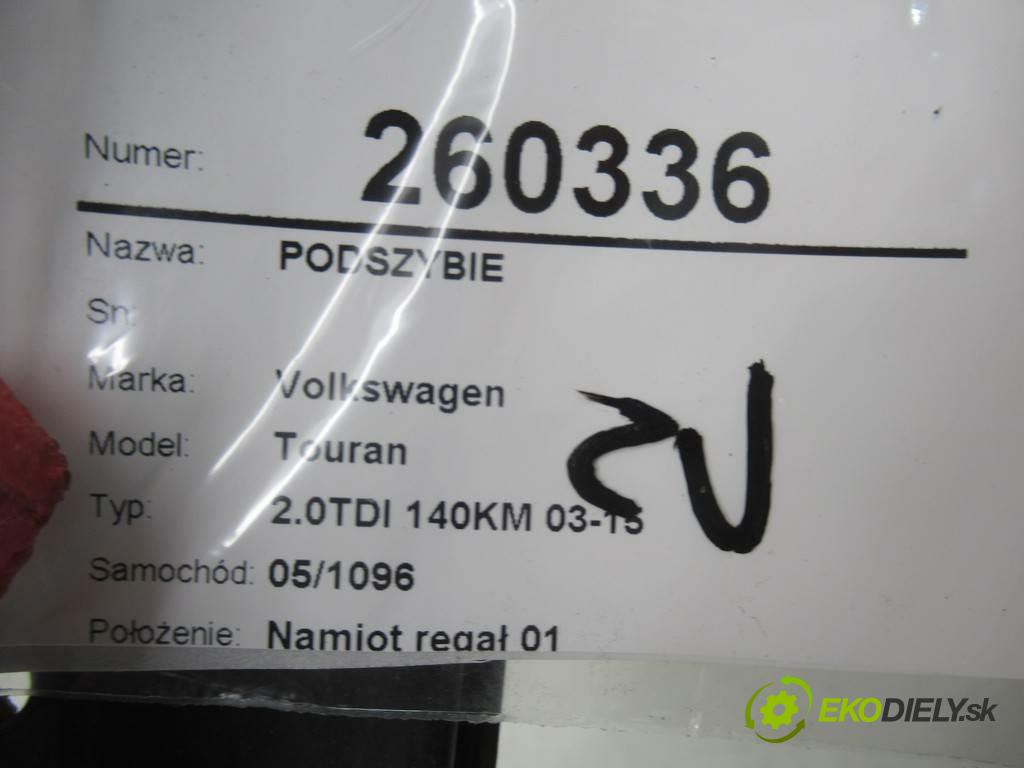 Volkswagen Touran  2005 103kw 2.0TDI 140KM 03-15 1968 torpédo plast pod čelní okno 1T0819403 (Torpéda)