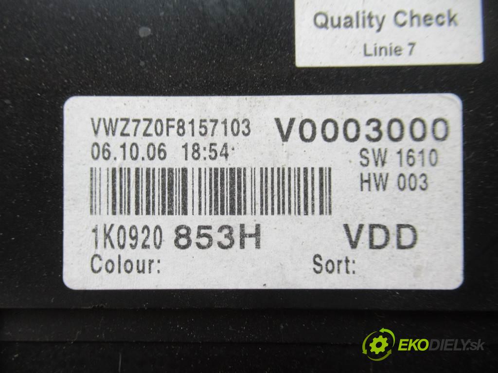 Volkswagen Golf V  2006 77 kW HATCHBACK 5D 1.9TDI 105KM 03-09 1900 Prístrojovka 1K0920853H (Prístrojové dosky, displeje)
