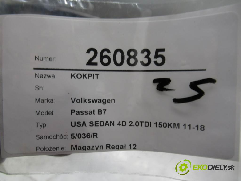 Volkswagen Passat B7  2015 110 kW USA SEDAN 4D 2.0TDI 150KM 11-18 2000 palubní doska  (Palubní desky)