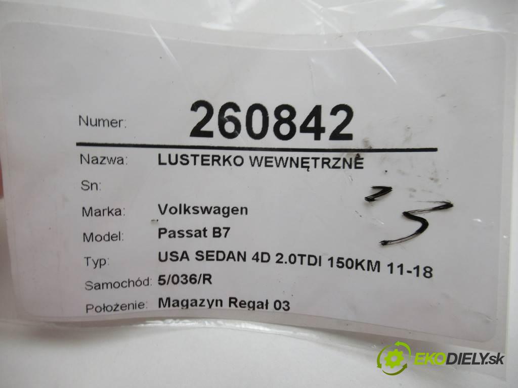 Volkswagen Passat B7  2015 110 kW USA SEDAN 4D 2.0TDI 150KM 11-18 2000 zpětné zrcátko vnitřní  (Světla vnitřní)