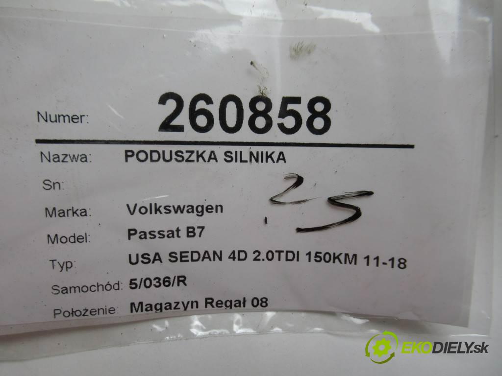 Volkswagen Passat B7  2015 110 kW USA SEDAN 4D 2.0TDI 150KM 11-18 2000 AirBag Motor 1K0199262CE (Držiaky motora)