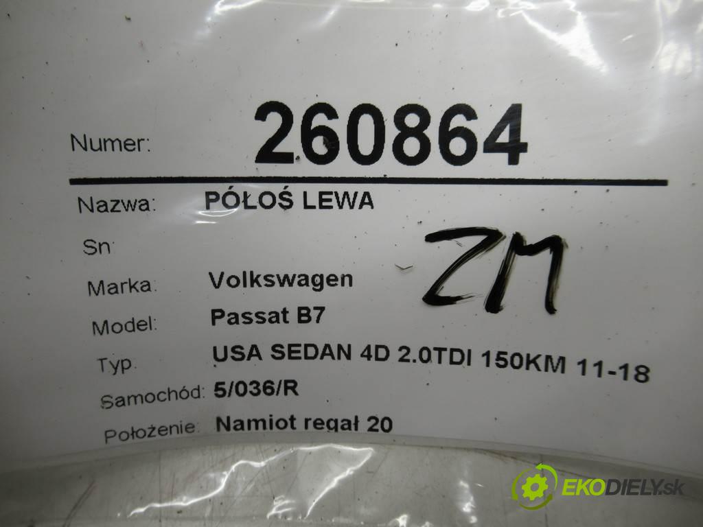 Volkswagen Passat B7  2015 110 kW USA SEDAN 4D 2.0TDI 150KM 11-18 2000 Poloos ľavá strana 5C0407271AR (Poloosy)