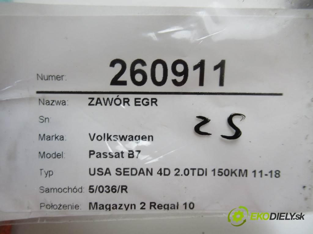 Volkswagen Passat B7  2015 110 kW USA SEDAN 4D 2.0TDI 150KM 11-18 2000 Ventil EGR 04L131501N (EGR ventily)