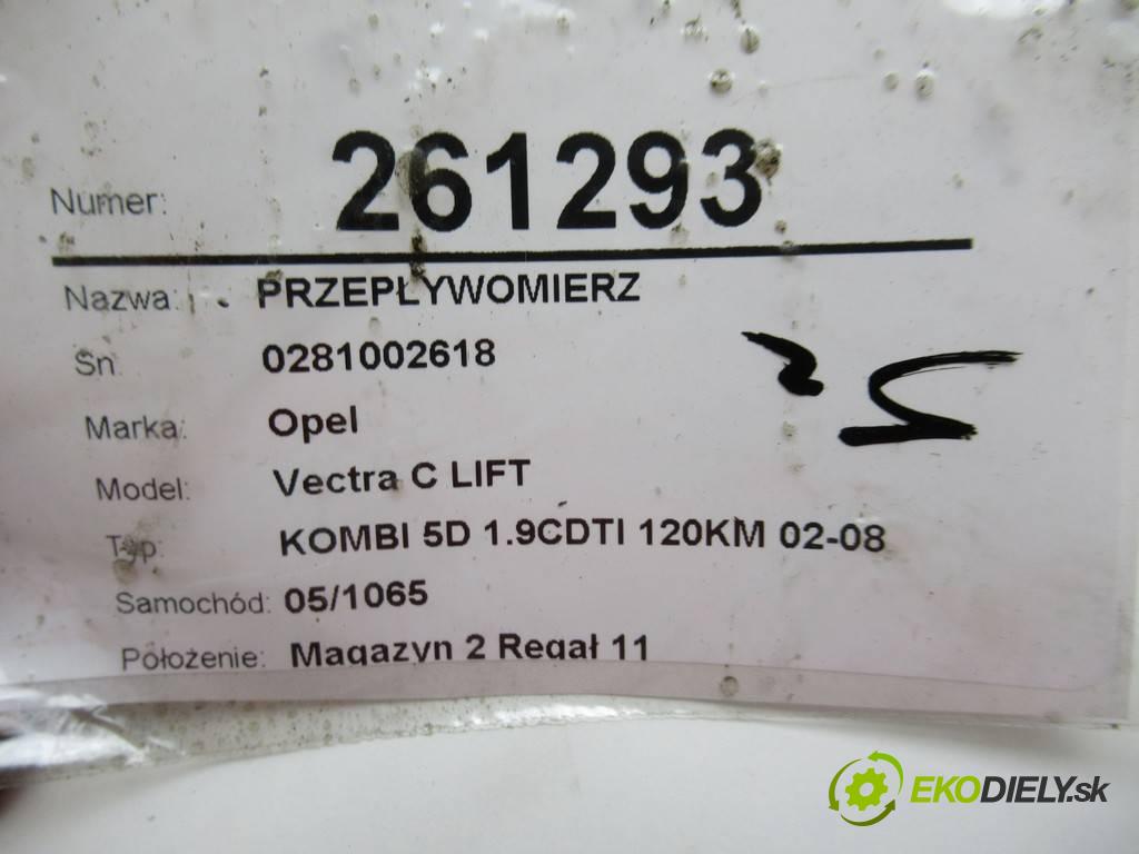 Opel Vectra C LIFT  2007 88 kW KOMBI 5D 1.9CDTI 120KM 02-08 1910 váha vzduchu 0281002618 (Váhy vzduchu)