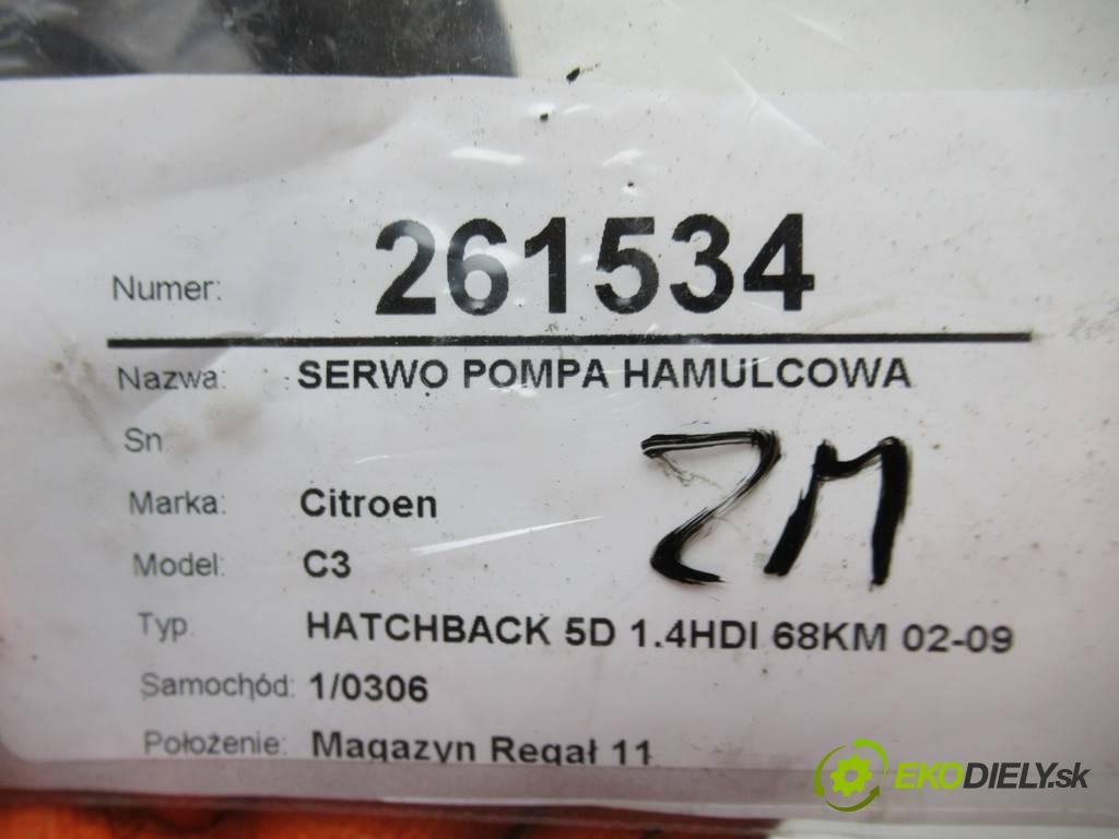 Citroen C3  2006 50 kW HATCHBACK 5D 1.4HDI 68KM 02-09 1400 posilovač pumpa brzdová  (Posilovače brzd)