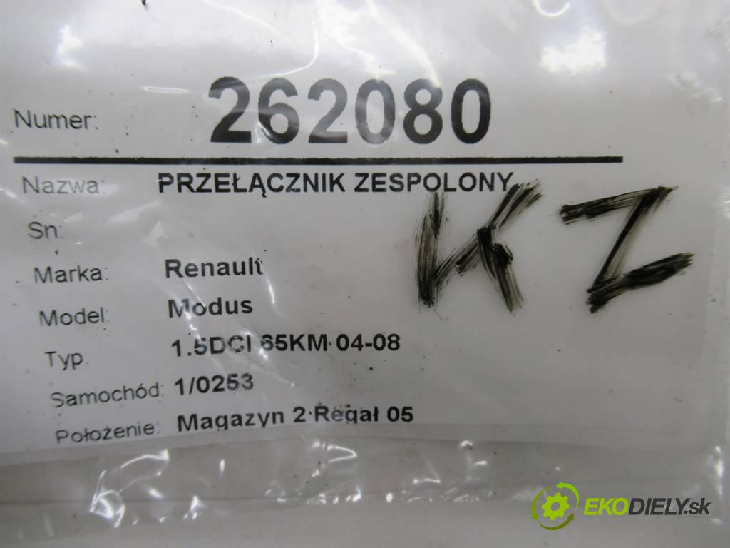 Renault Modus  2004 48 kW 1.5DCI 65KM 04-08 1500 Prepínač kombinovaný 8200245449 (Prepínače, spínače, tlačidlá a ovládače kúrenia)