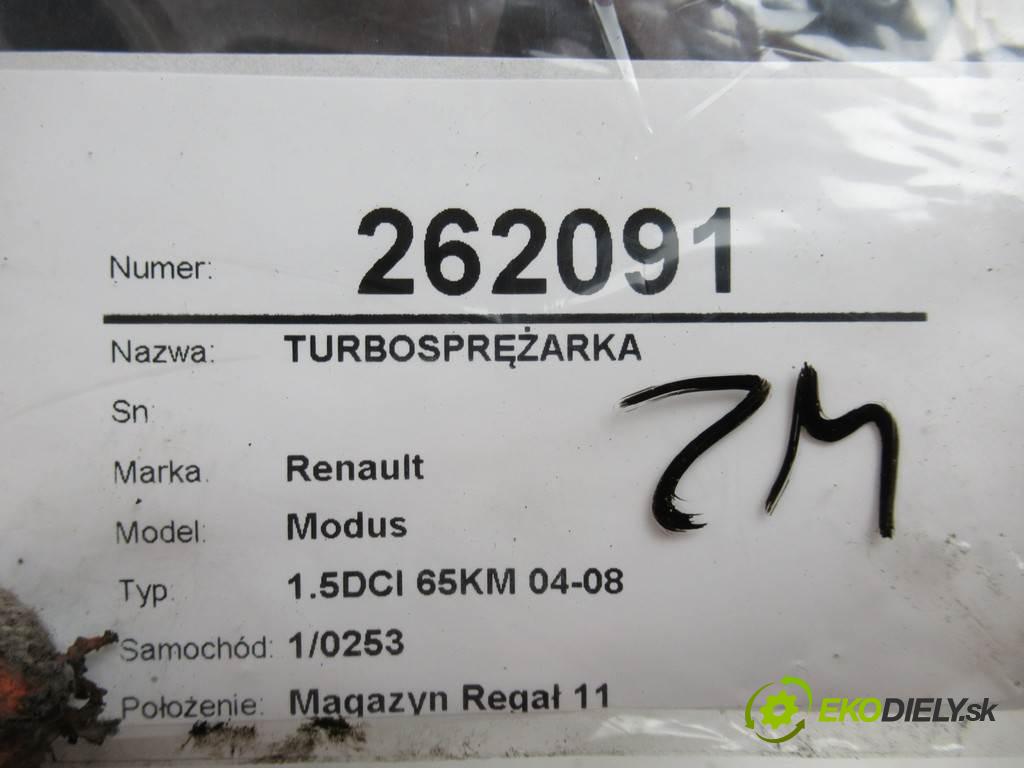 Renault Modus  2004 48 kW 1.5DCI 65KM 04-08 1500 turbo  (Turbodúchadla (kompletní))