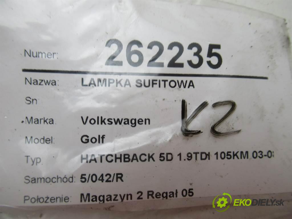 Volkswagen Golf V  2006 77KW HATCHBACK 5D 1.9TDI 105KM 03-08 1900 světlo stropní 1K0868837C (Osvětlení interiéru)