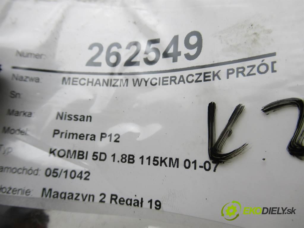 Nissan Primera P12  2002  KOMBI 5D 1.8B 115KM 01-07 1800 Mechanizmus stieračov predný 28810AU310 (Motorčeky stieračov predné)