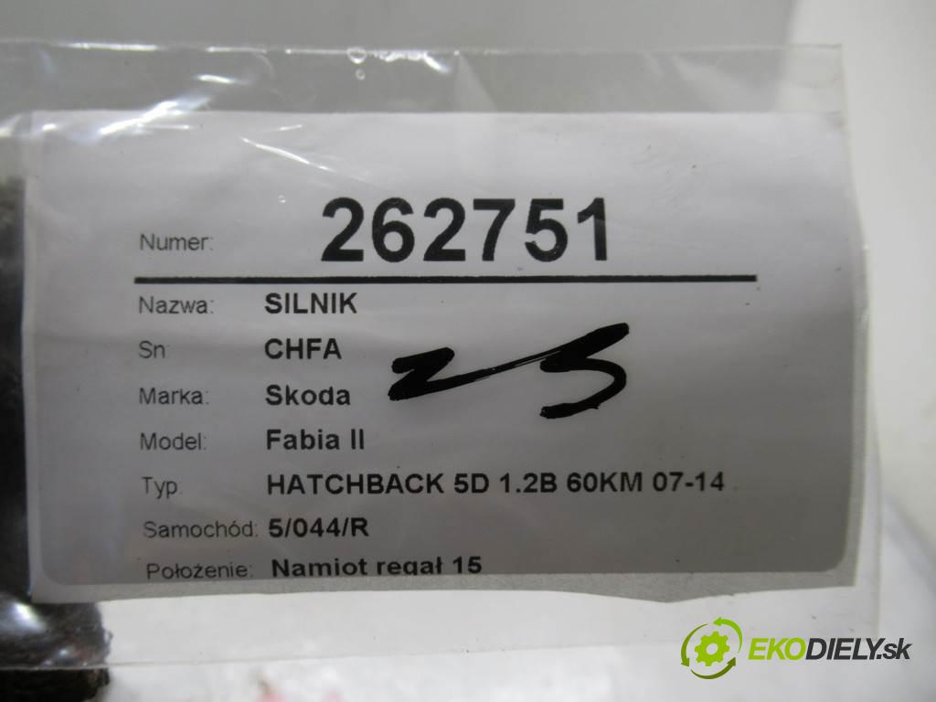 Skoda Fabia II  2010 44 kW HATCHBACK 5D 1.2B 60KM 07-14 1200 Motor CHFA (Motory (kompletné))