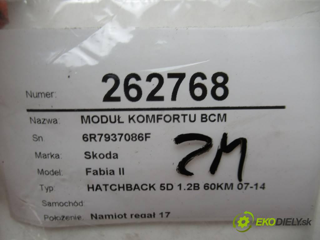 Skoda Fabia II    HATCHBACK 5D 1.2B 60KM 07-14  modul komfortu BCM 6R7937086F