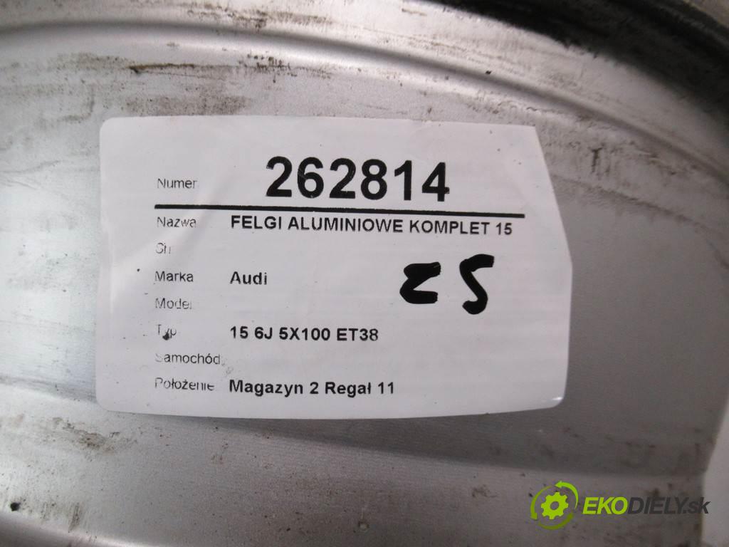 Audi     15 6J 5X100 ET38  disky hliníkové - 15  (Hliníkové)
