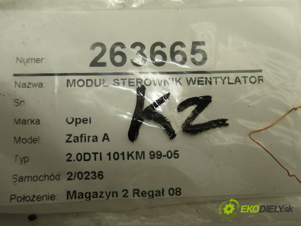 Opel Zafira A  2001 74 kW 2.0DTI 101KM 99-05 2000 Modul Riadiaca jednotka ventilátora 24410130 (Ostatné)