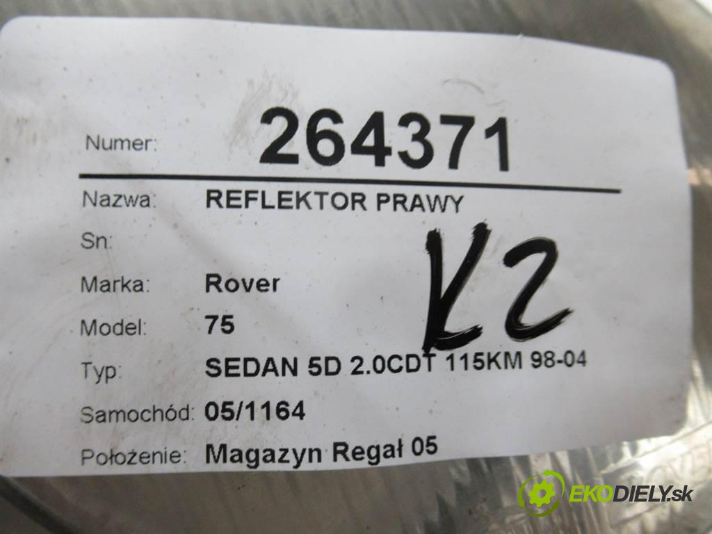 Rover 75  2000 85 kW SEDAN 5D 2.0CDT 115KM 98-04 2000 Svetlomet pravy XBC103940 (Pravé)