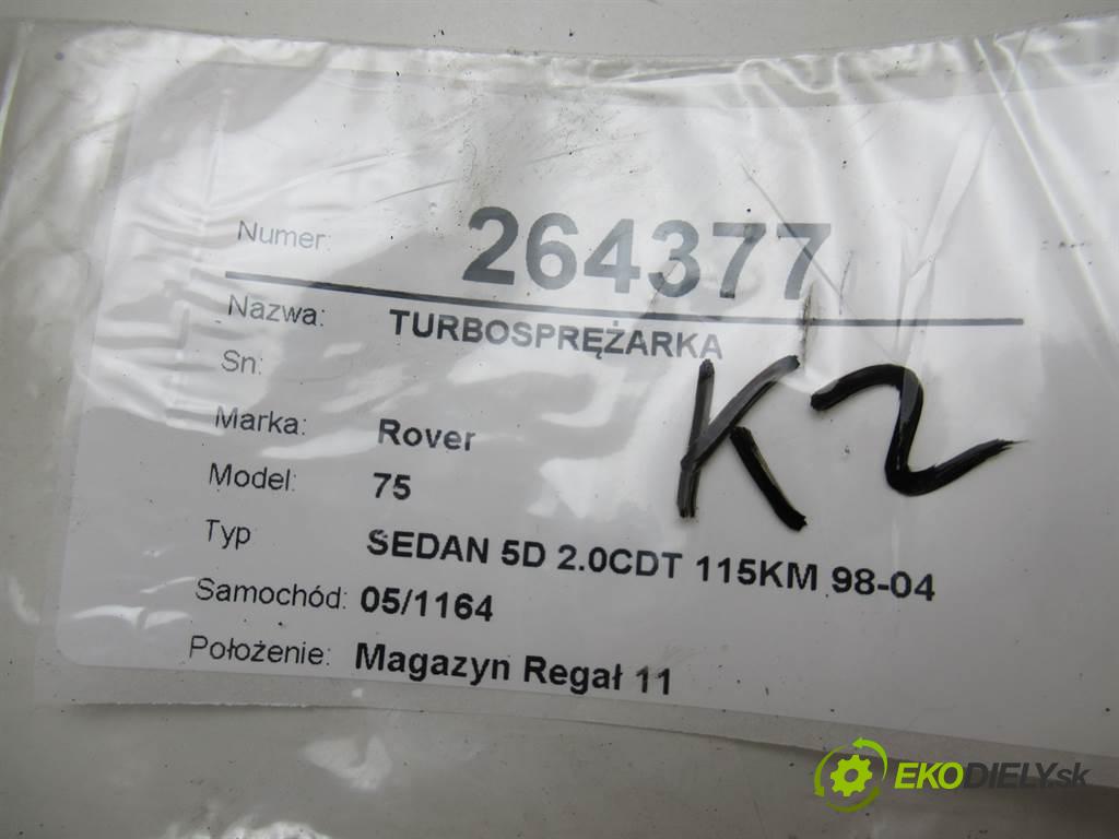 Rover 75  2000 85 kW SEDAN 5D 2.0CDT 115KM 98-04 2000 Turbodúchadlo,turbo  (Turbodúchadlá (kompletné))