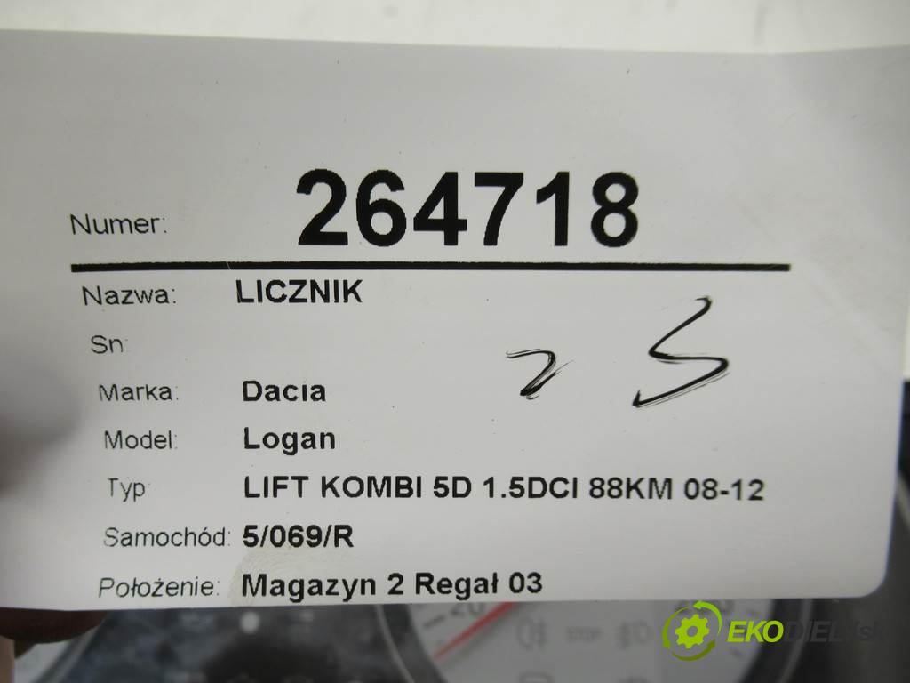 Dacia Logan  2011 65 kW LIFT KOMBI 5D 1.5DCI 88KM 08-12 1500 Prístrojovka P248103939R (Prístrojové dosky, displeje)