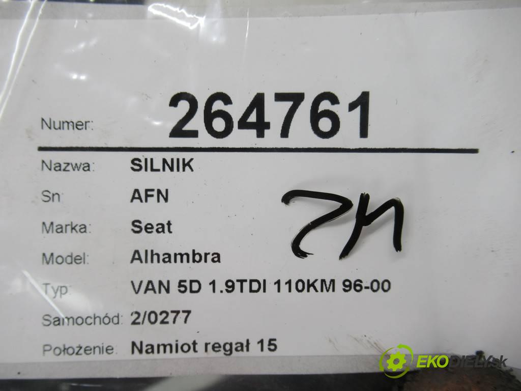 Seat Alhambra  1999 81 kW VAN 5D 1.9TDI 110KM 96-00 1900 Motor AFN (Motory (kompletné))