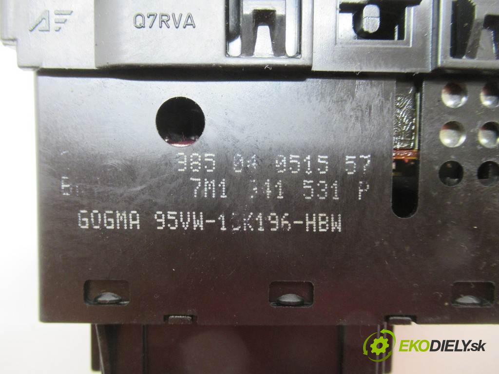 Seat Alhambra  1999 81 kW VAN 5D 1.9TDI 110KM 96-00 1900 Spínač svetiel na prístrojovej doske 7M1941531P (Prepínače, spínače, tlačidlá a ovládače kúrenia)