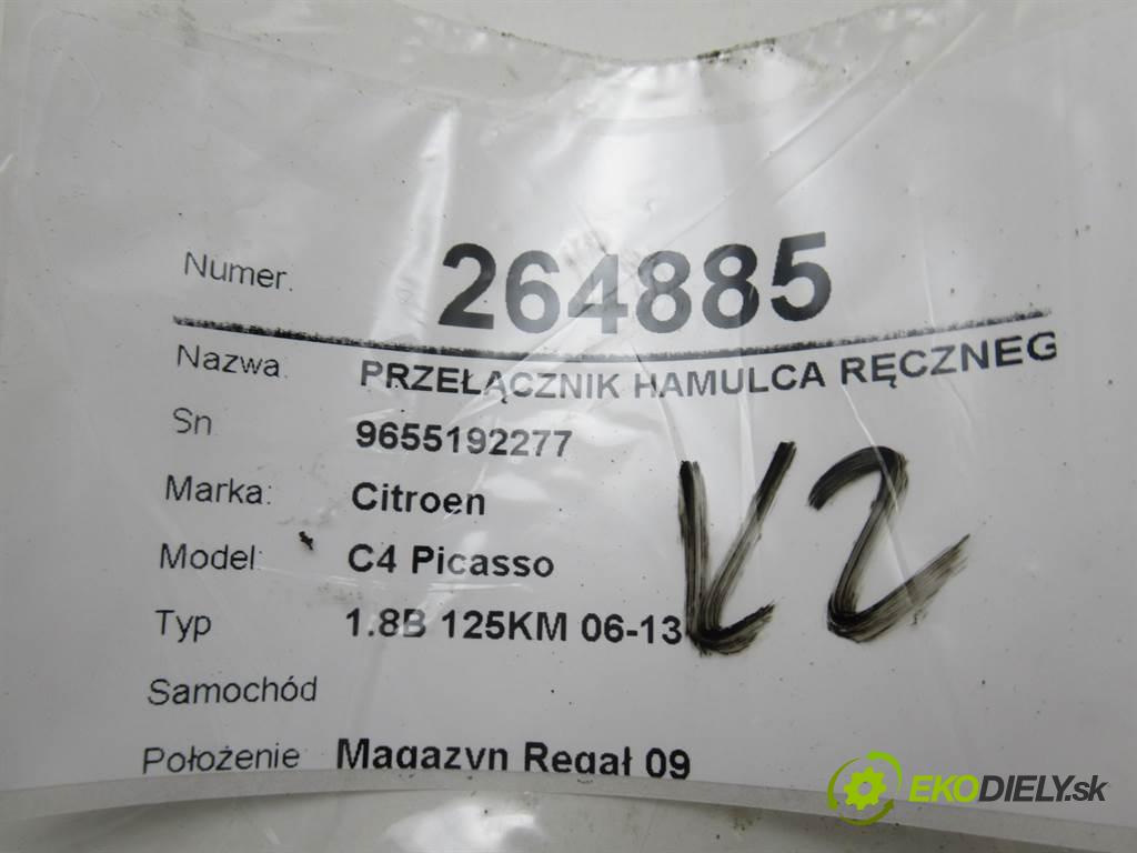 Citroen C4 Picasso    1.8B 125KM 06-13  Prepínač brzdy ručnej brzdy 9655192277 (Prepínače, spínače, tlačidlá a ovládače kúrenia)