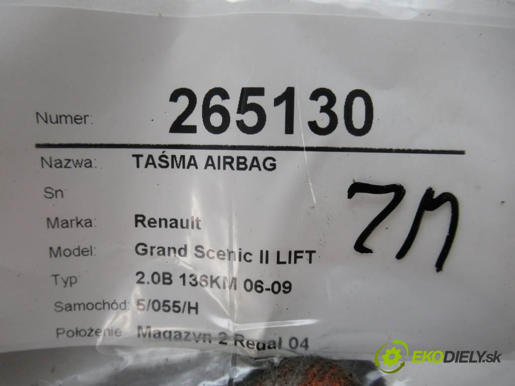 Renault Grand Scenic II LIFT  2007 99 kW 2.0B 136KM 06-09 2000 Krúžok, slimák airbag  (Airbagy)