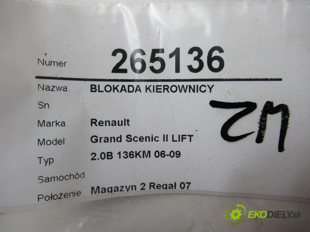Renault Grand Scenic II LIFT    2.0B 136KM 06-09  blokáda volantu 8200604932 (Ostatní)