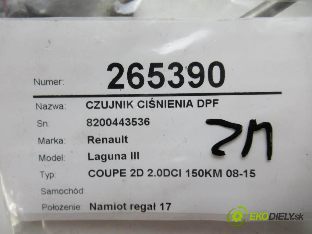 Renault Laguna III    COUPE 2D 2.0DCI 150KM 08-15  snímač tlaku DPF 8200443536