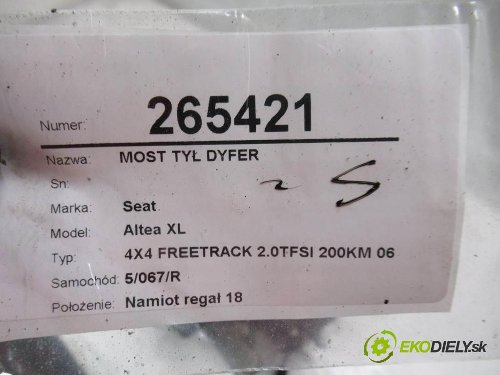 Seat Altea XL  2007 147 kW 4X4 FREETRACK 2.0TFSI 200KM 06-09 2000 Most zadní část diferenciál 0AV525010K 1K0907554L (Zadní)