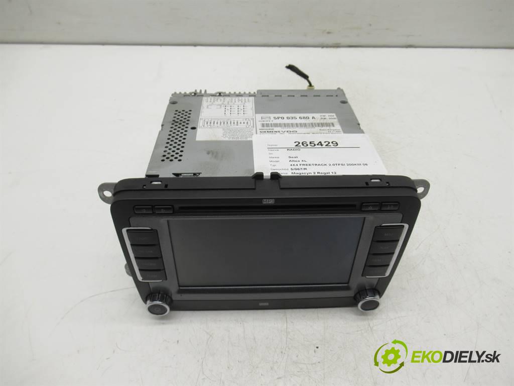 Seat Altea XL  2007 147 kW 4X4 FREETRACK 2.0TFSI 200KM 06-09 2000 RADIO 5P0035680A