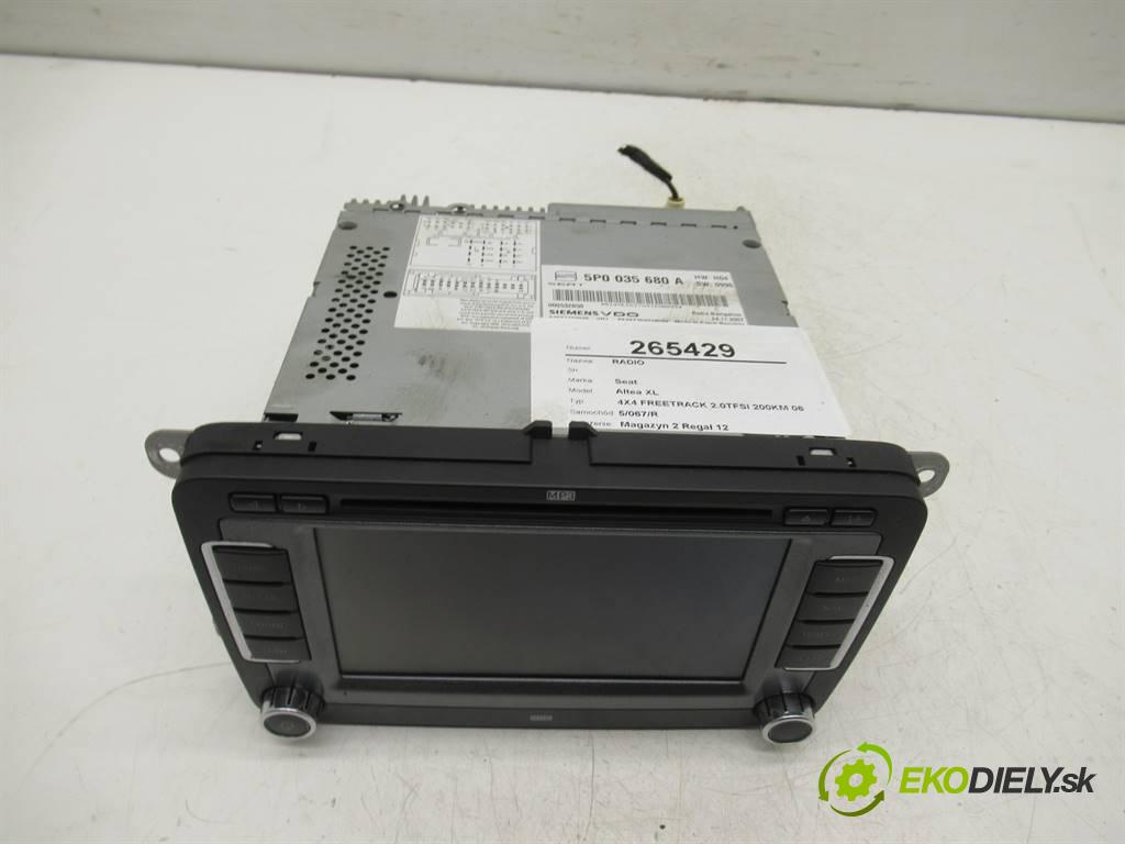 Seat Altea XL  2007 147 kW 4X4 FREETRACK 2.0TFSI 200KM 06-09 2000 RADIO 5P0035680A