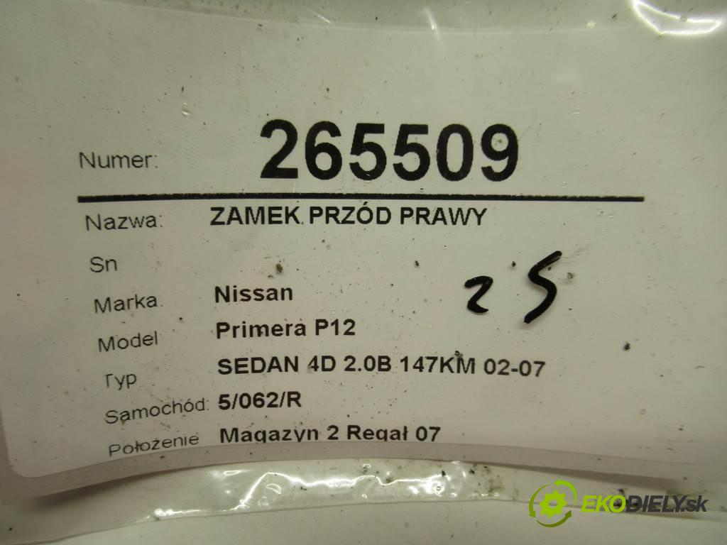 Nissan Primera P12  2002 103 kW SEDAN 4D 2.0B 147KM 02-07 2000 zámok přední část pravý