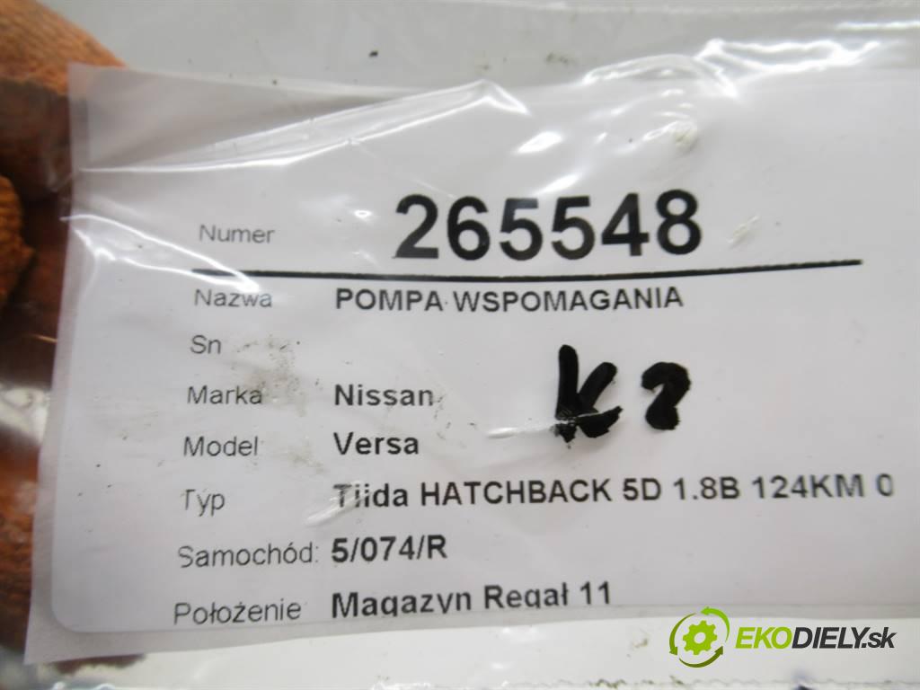 Nissan Versa  2006 91 kW Tiida HATCHBACK 5D 1.8B 124KM 06-13 1800 Pumpa servočerpadlo 28500-EM30A (Servočerpadlá, pumpy riadenia)