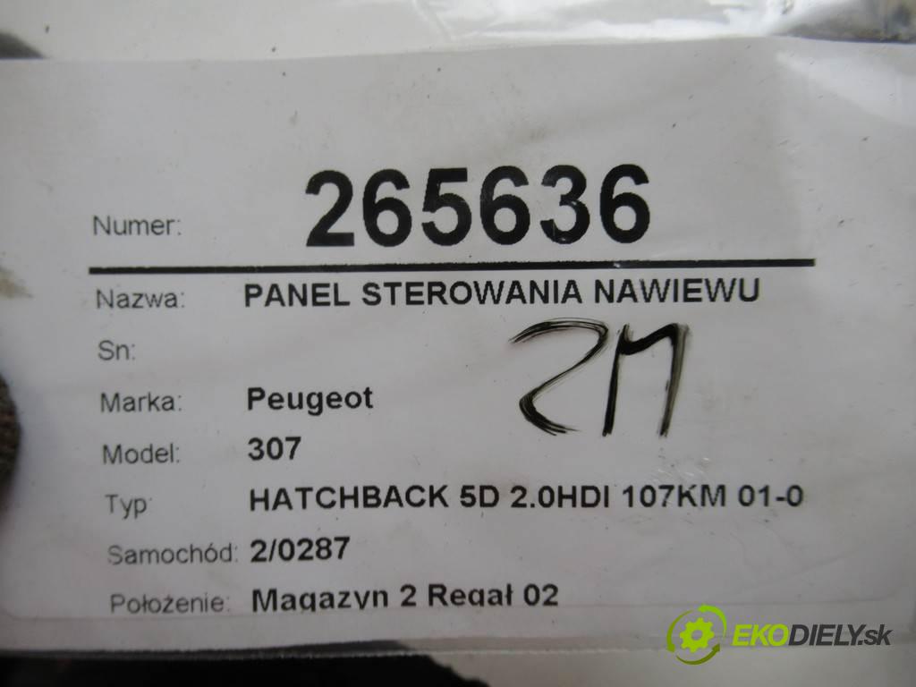 Peugeot 307  2002 81 kW HATCHBACK 5D 2.0HDI 107KM 01-05 2000 Panel ovládania kúrenia 147140000 (Prepínače, spínače, tlačidlá a ovládače kúrenia)