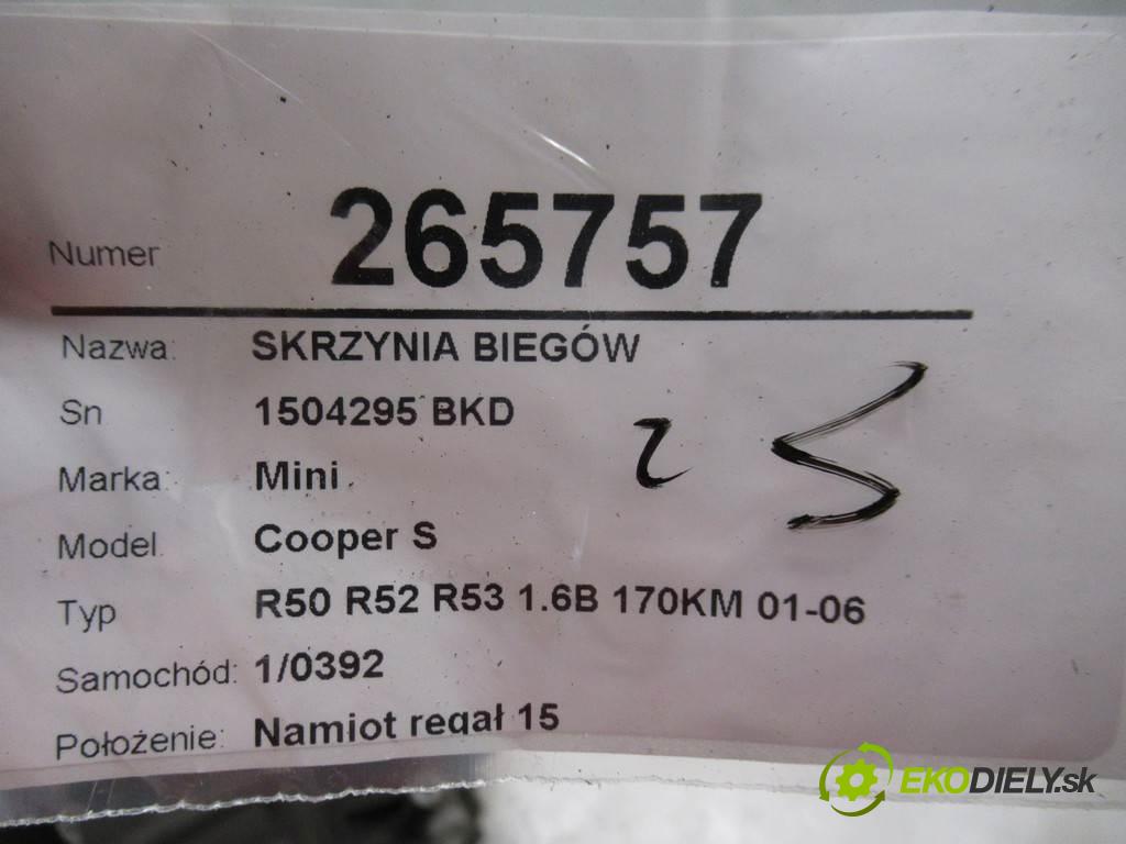 Mini Cooper S  2004 125 kW R50 R52 R53 1.6B 170KM 01-06 1600 Prevodovka - 1504295-07 BKD (Prevodovky)