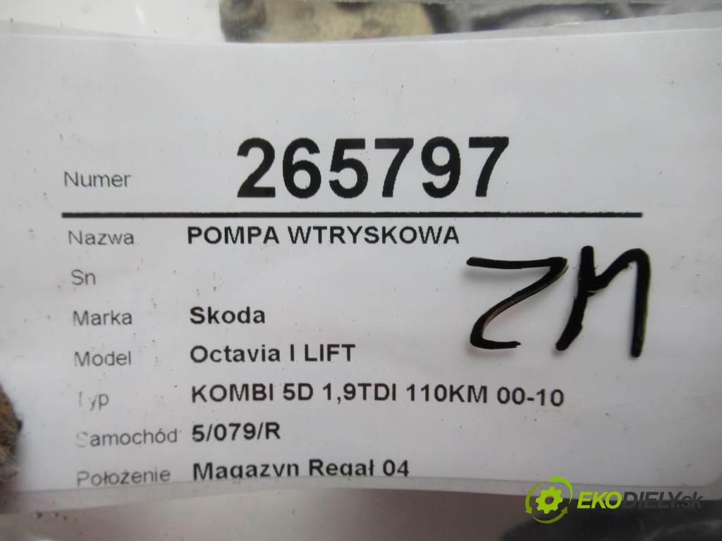Skoda Octavia I LIFT  2002 81 kW KOMBI 5D 1,9TDI 110KM 00-10 1900 Pumpa vstrekovacia 038130107D (Vstrekovacie čerpadlá)