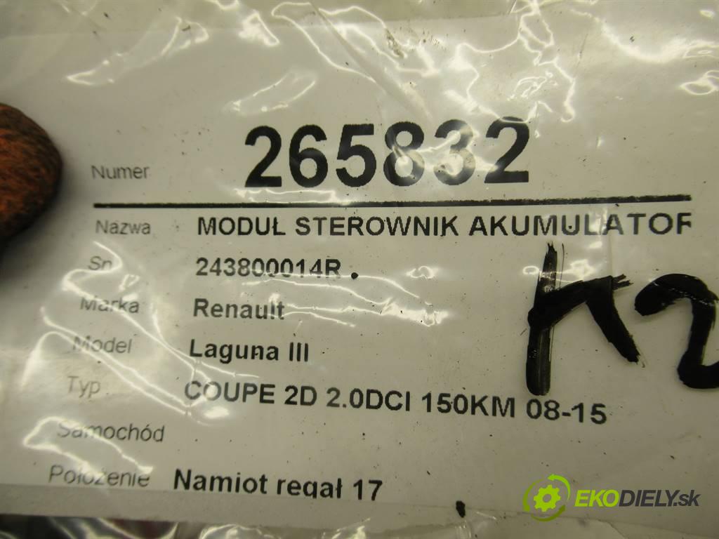Renault Laguna III    COUPE 2D 2.0DCI 150KM 08-15  modul řídící jednotka akumulátora 243800014R