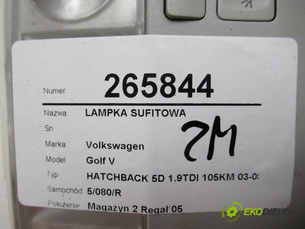 Volkswagen Golf V  2005 105KM HATCHBACK 5D 1.9TDI 105KM 03-08 1900 světlo stropní 1K0947105Y (Osvětlení interiéru)