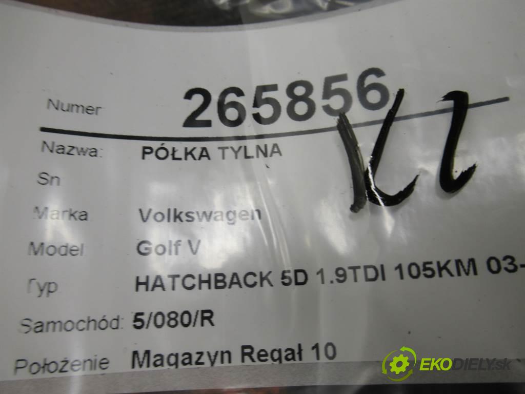 Volkswagen Golf V  2005 105KM HATCHBACK 5D 1.9TDI 105KM 03-08 1900 Pláto zadná  (Pláta zadné)