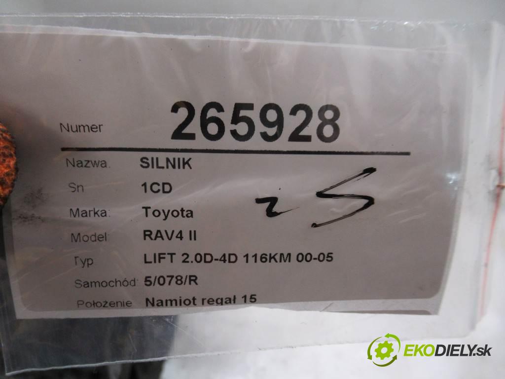 Toyota RAV4 II  2004 85 kW LIFT 2.0D-4D 116KM 00-05 2000 Motor 1CD (Motory (kompletné))