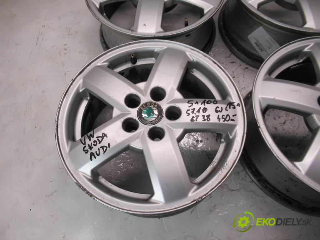 Skoda Fabia    15 6J 5X100 ET38  disky hliníkové - 15  (Hliníkové)