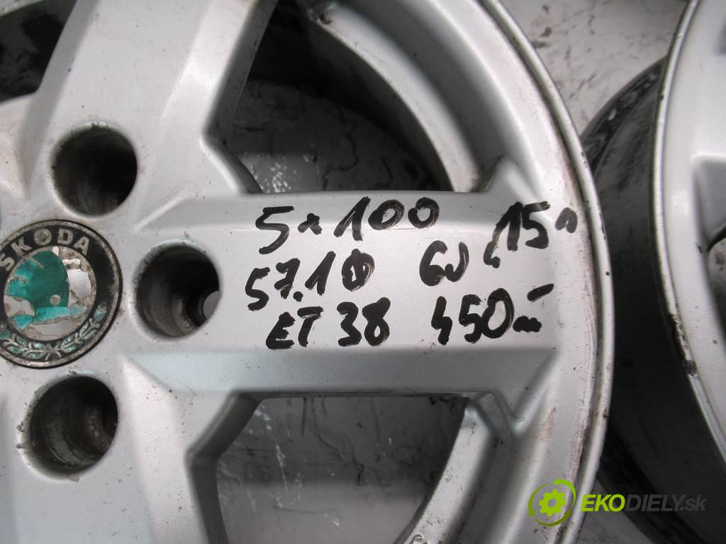 Skoda Fabia    15 6J 5X100 ET38  disky hliníkové - 15  (Hliníkové)