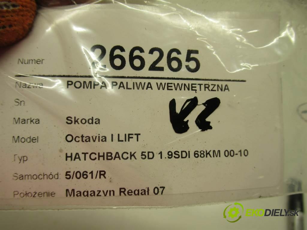 Skoda Octavia I LIFT  2002 50 kW HATCHBACK 5D 1.9SDI 68KM 00-10 1900 pumpa paliva vnitřní 1J0919183D (Palivové pumpy, čerpadla)