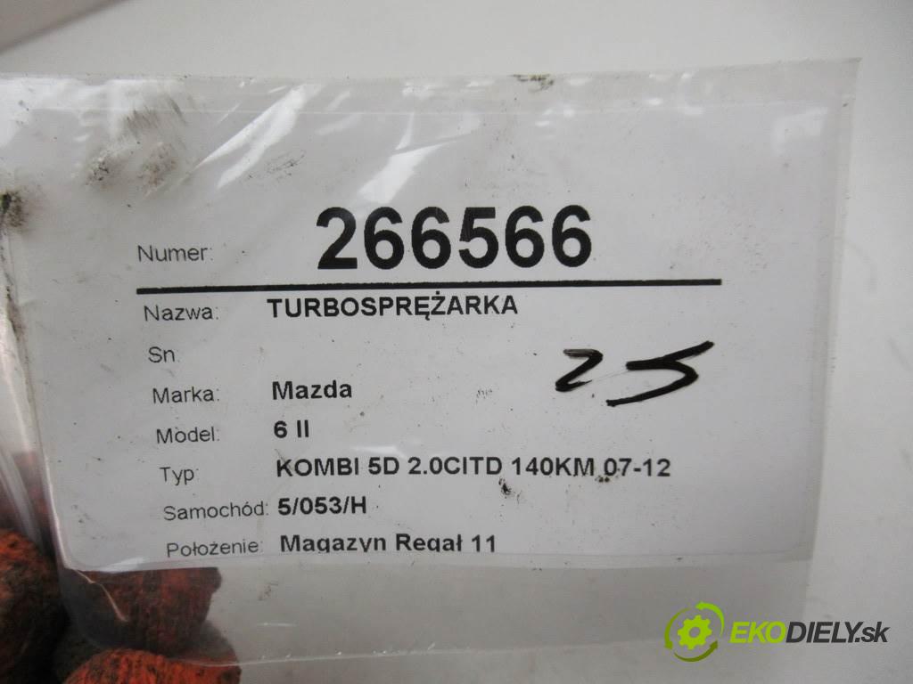Mazda 6 II  2009 103 kW KOMBI 5D 2.0CITD 140KM 07-12 2000 Turbodúchadlo,turbo 28118M VJ360712 (Turbodúchadlá (kompletné))
